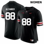 NCAA Ohio State Buckeyes Women's #88 AJ Alexander Black Nike Football College Jersey ETY8145WJ